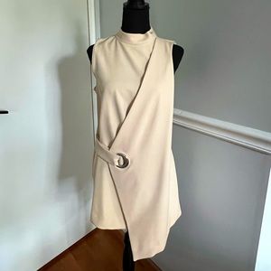 Beige Asymmetrical Top